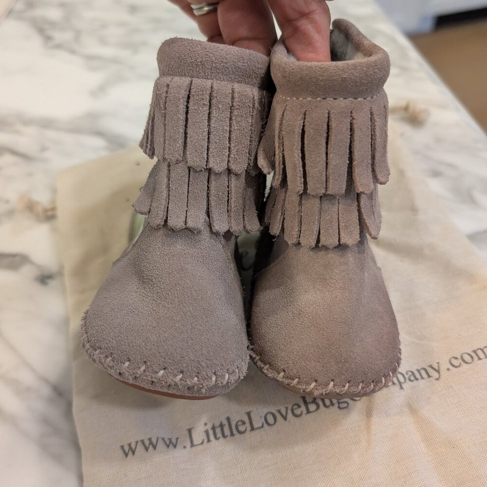Little Love Bug Gray Cozy Boots
